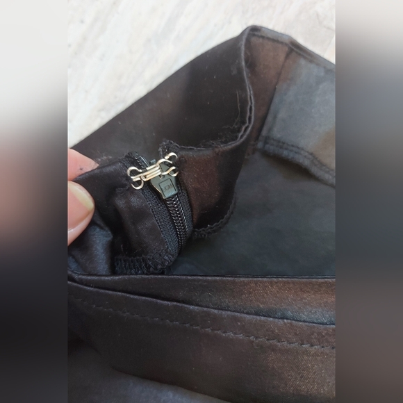 Shein black satin look knot side wrap mini skirt - Picture 4 of 7